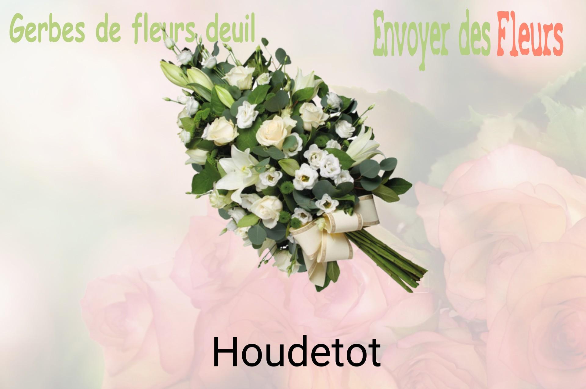Gerbe de fleurs de deuil livrée à Houdetot